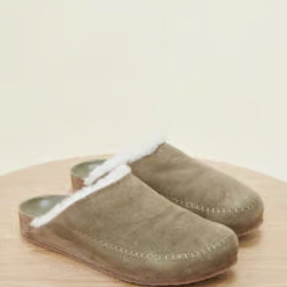 Jenni Kayne Shearling-Lined Moc Clog in Laurel Size 8.5 - Picture 1 of 8